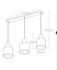Lampa wisząca miedziana szklane bursztynowe klosze TOLEDO 74405/03/62 Lucide